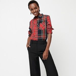 J crew - classic button down, mixed plaid